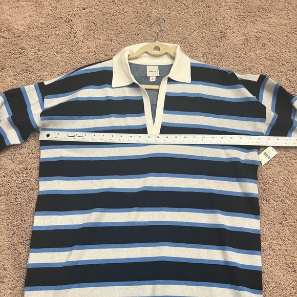 NWT new by Anthropologie color block sweater dress blue white stripes medium - Picture 6 of 16